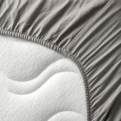 Drap housse pur coton Gris tourterelle (70 x 140 cm) Drap Housse Bébé