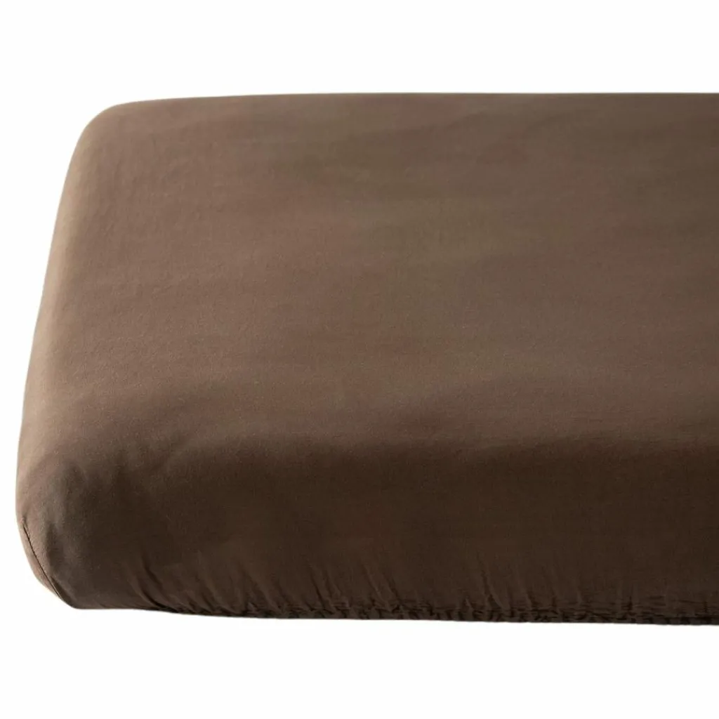 Discount Drap housse Satin Brun (70 x 140 cm) Drap Housse Bébé