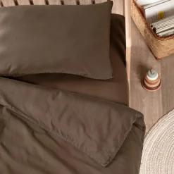 Discount Drap housse Satin Brun (70 x 140 cm) Drap Housse Bébé