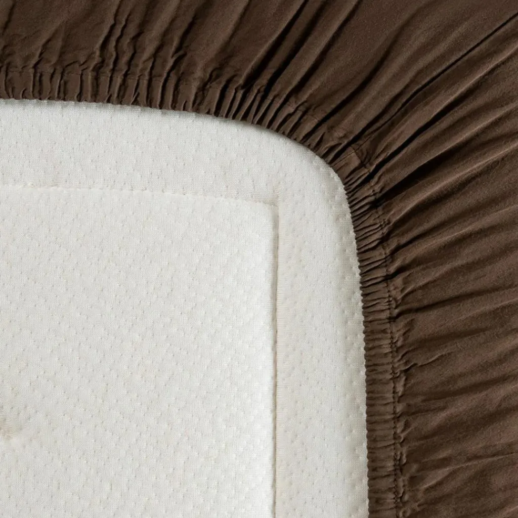 Discount Drap housse Satin Brun (70 x 140 cm) Drap Housse Bébé