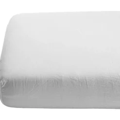 Discount Drap housse satin de coton bio Blanc craie (60 x 120 cm) Drap Housse Bébé