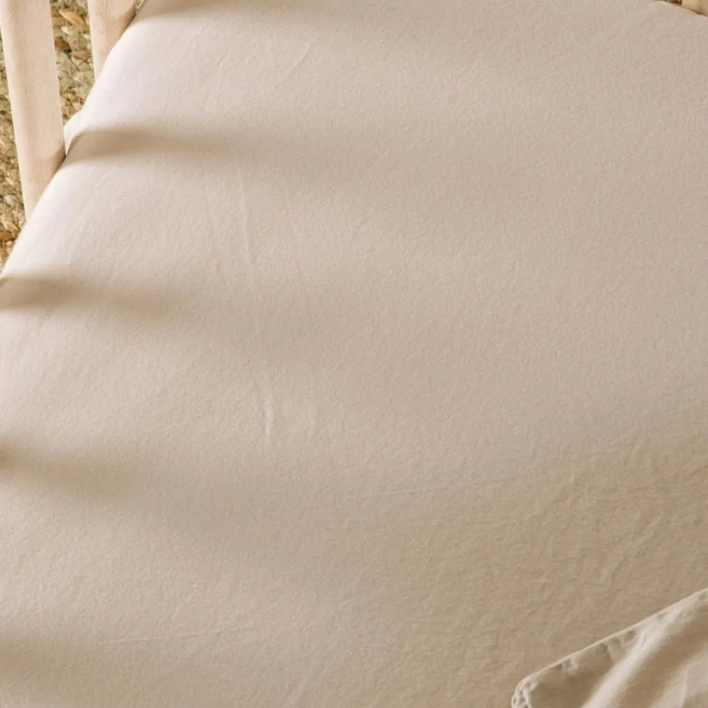 Kadolis Drap housse satin de coton bio Lin (70 x 140 cm)