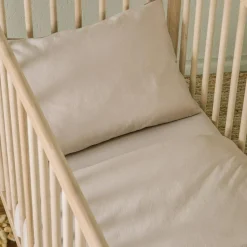 Kadolis Drap housse satin de coton bio Lin (70 x 140 cm)