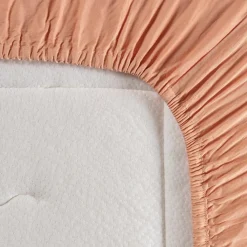 Sale Drap housse Satin Peach (60 x 120 cm) Drap Housse Bébé