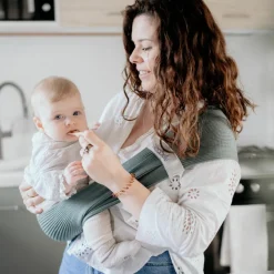 NéoBulle Echarpe de portage d'appoint Hop'la menthe (taille M 38-40)