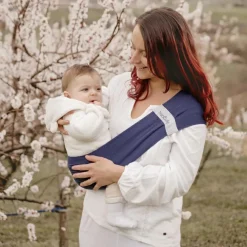 NéoBulle Echarpe de portage d'appoint Hop'la marine (taille M 38-40)