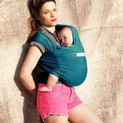 Online Echarpe de portage en coton bio Basic Bleu rétro Echarpe De Portage
