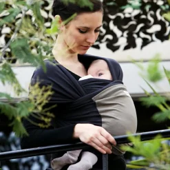 Sale Echarpe de portage L'Originale anthracite poche olive Echarpe De Portage