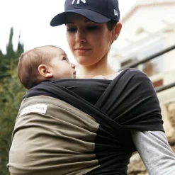 Sale Echarpe de portage L'Originale anthracite poche olive Echarpe De Portage