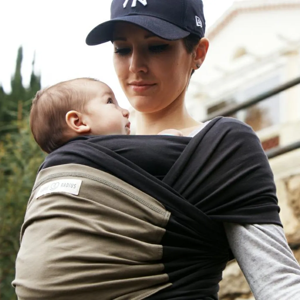 Sale Echarpe de portage L'Originale anthracite poche olive Echarpe De Portage