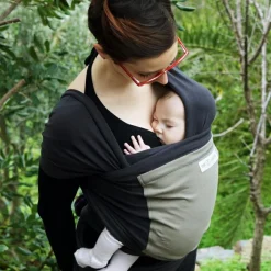 Sale Echarpe de portage L'Originale anthracite poche olive Echarpe De Portage