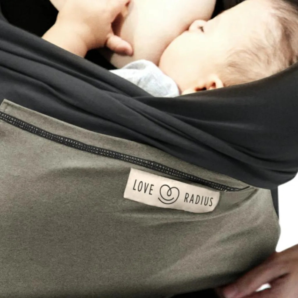 Sale Echarpe de portage L'Originale anthracite poche olive Echarpe De Portage