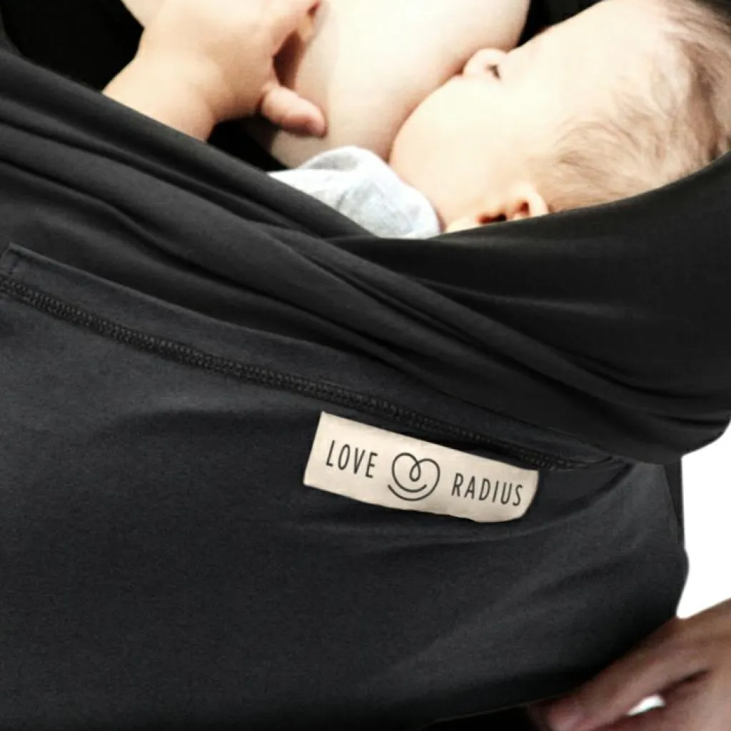 Love Radius Echarpe de portage L'Originale noire poche anthracite