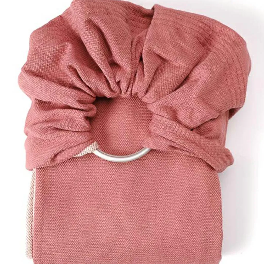 NéoBulle Echarpe de portage Sling sans noeud tissé en coton bio terracotta