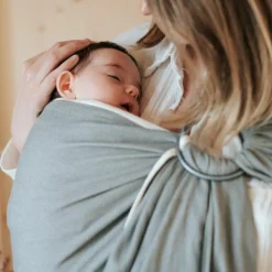 Online Echarpe de portage Sling sans noeud tissé en coton bio gris vintage Echarpe De Portage Sling