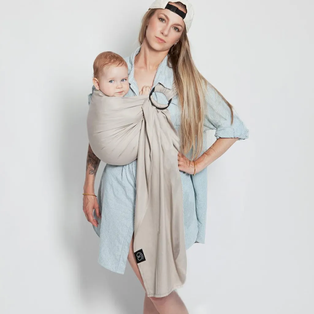 Love Radius Echarpe de portage Sling tissée sans nœud Or blanc