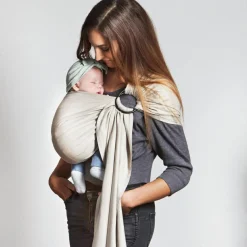 Love Radius Echarpe de portage Sling tissée sans nœud Or blanc