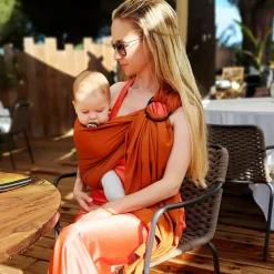 Outlet Echarpe de portage Sling tissée sans nœud Fauve Echarpe De Portage Sling