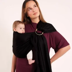 Love Radius Echarpe de portage Sling tissée sans nœud Noir