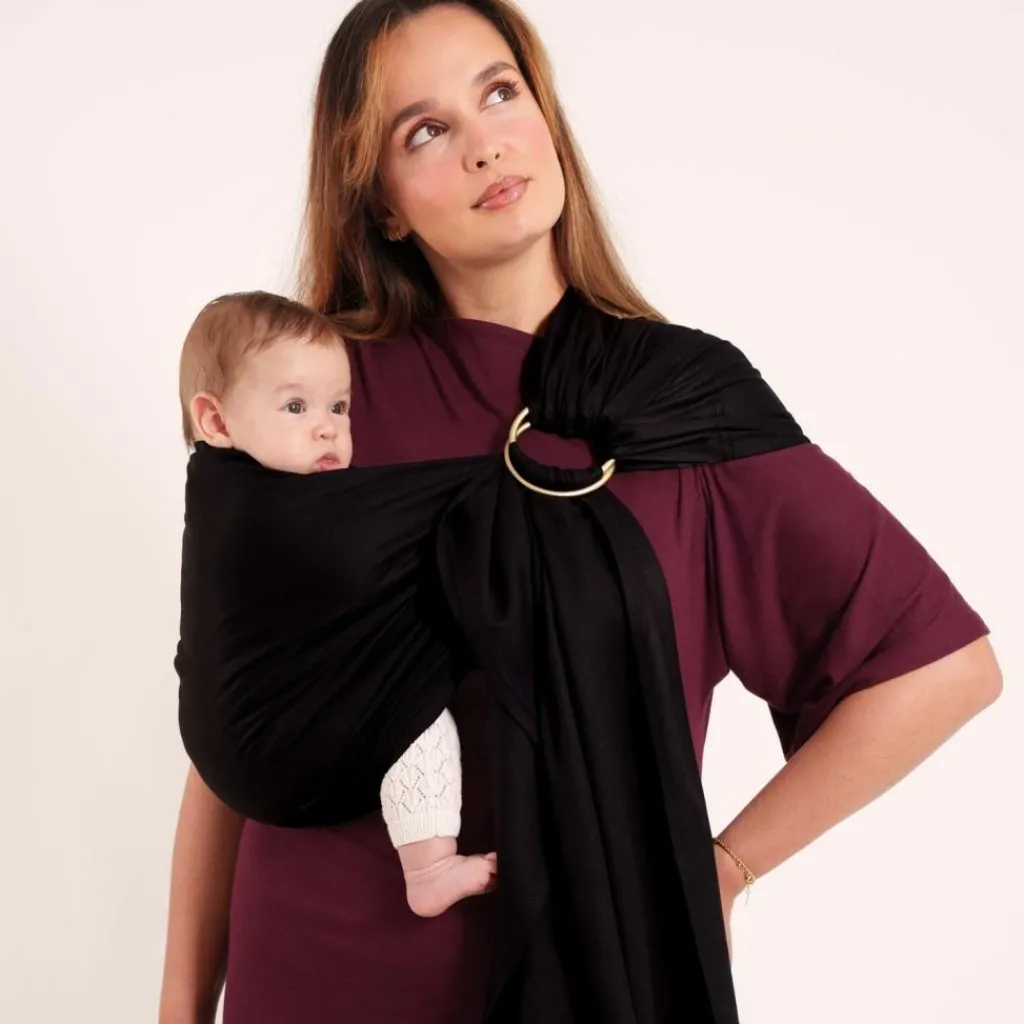 Love Radius Echarpe de portage Sling tissée sans nœud Noir