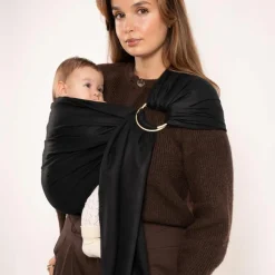 Love Radius Echarpe de portage Sling tissée sans nœud Noir