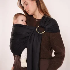 Love Radius Echarpe de portage Sling tissée sans nœud Noir