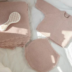 Discount Ensemble 3 pièces en tricot rose (0-1 mois) Layette Bébé