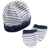Sauthon Ensemble bonnet et moufles de naissance Baby sailor