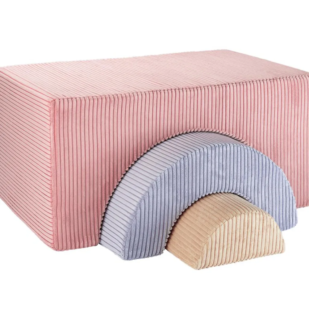Outlet Ensemble de jeu arc-en-ciel Pink Mousse velours côtelé Parcours De Motricité