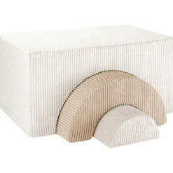 Wigiwama Ensemble de jeu arc-en-ciel Marshmallow velours côtelé