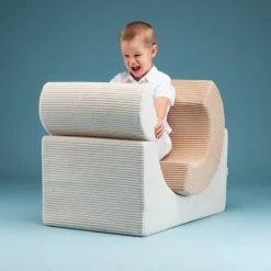 Wigiwama Ensemble de jeu arc-en-ciel Marshmallow velours côtelé