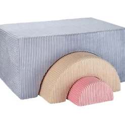 Discount Ensemble de jeu arc-en-ciel Blueberry Blue velours côtelé Parcours De Motricité