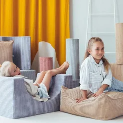 Discount Ensemble de jeu arc-en-ciel Blueberry Blue velours côtelé Parcours De Motricité