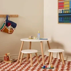 Best Ensemble table et tabourets Blanc Table