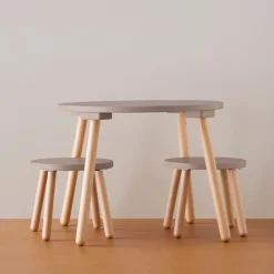 Ensemble table et tabourets Marron Table