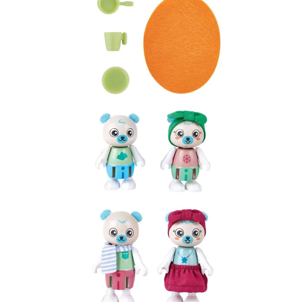 Hape Famille des Ours polaires en matériaux renouvelables