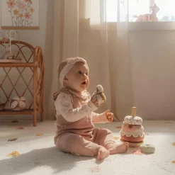 New Faon à empiler doudou bois FSC Fairy Garden Jouet À Empiler