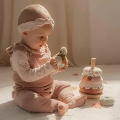 New Faon à empiler doudou bois FSC Fairy Garden Jouet À Empiler