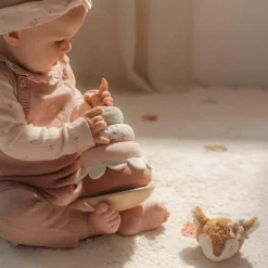 New Faon à empiler doudou bois FSC Fairy Garden Jouet À Empiler