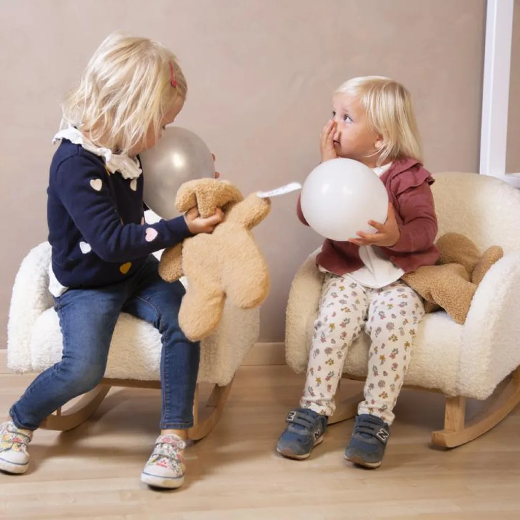 Fauteuil à bascule enfant Teddy écru Fauteuil / Pouf