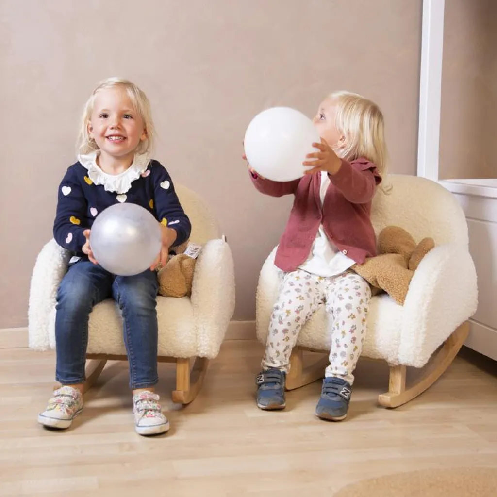 Fauteuil à bascule enfant Teddy écru Fauteuil / Pouf