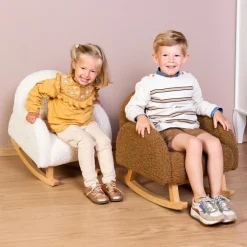 Fauteuil à bascule enfant Teddy écru Fauteuil / Pouf