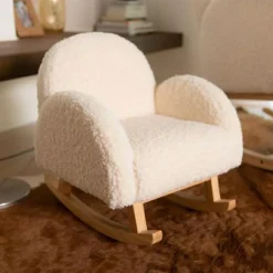 Fauteuil à bascule enfant Teddy écru Fauteuil / Pouf