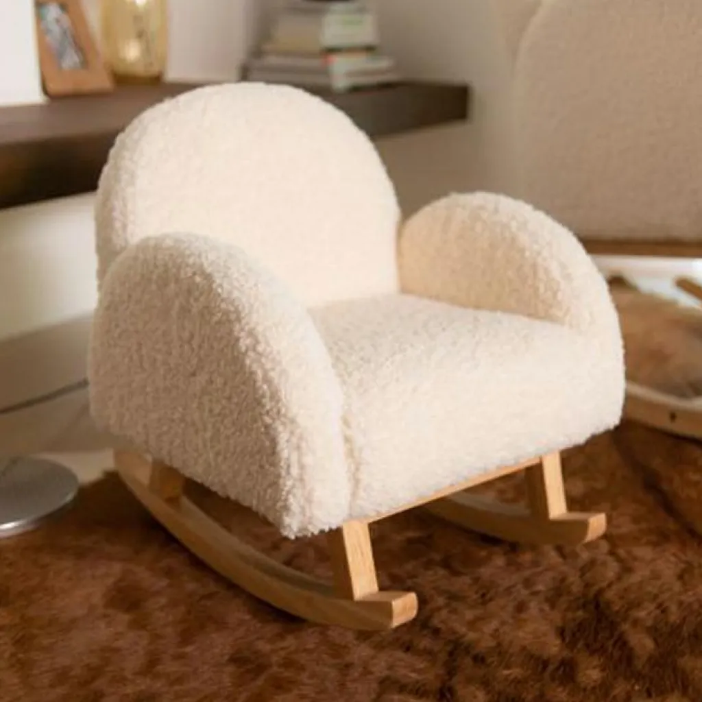 Fauteuil à bascule enfant Teddy écru Fauteuil / Pouf