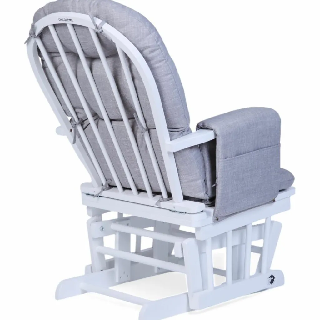 Childhome Fauteuil d'allaitement en hêtre Canva gris et repose pieds