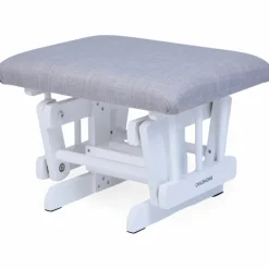 Childhome Fauteuil d'allaitement en hêtre Canva gris et repose pieds