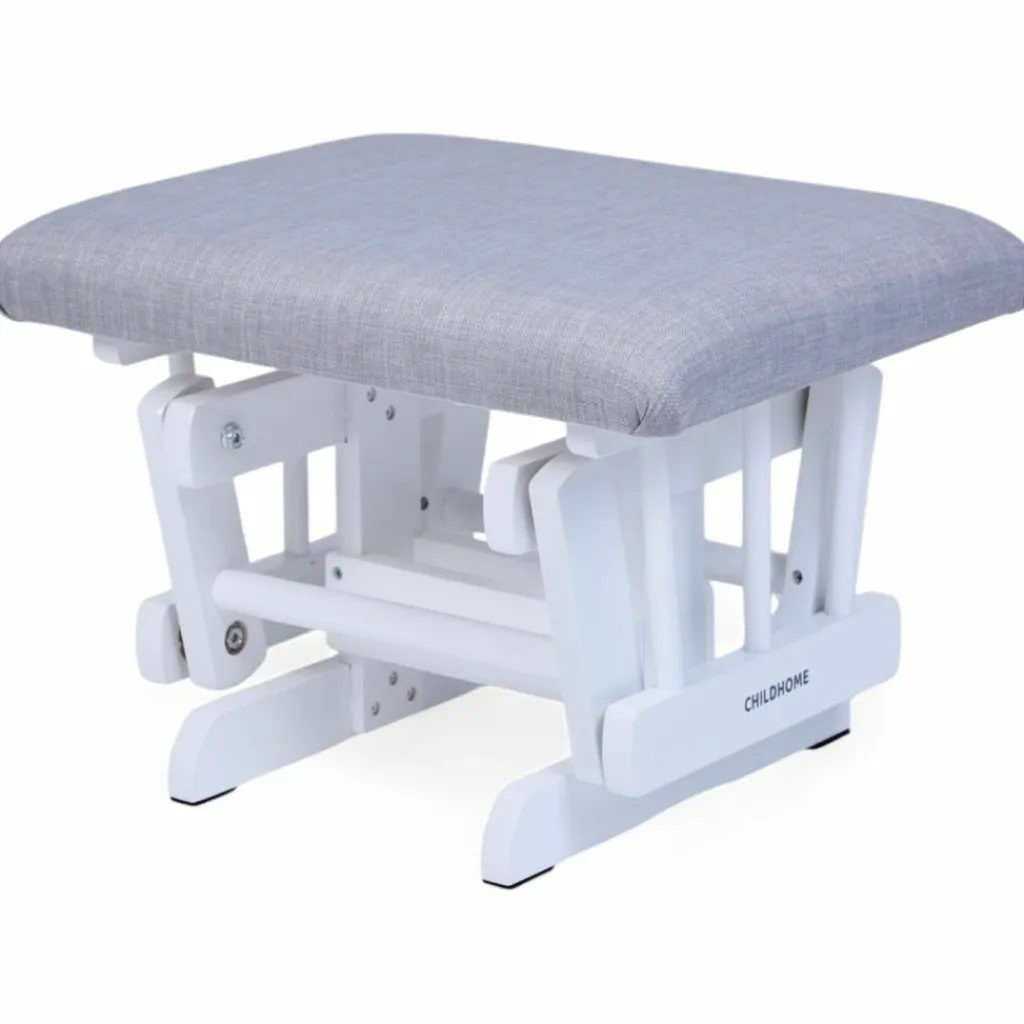 Childhome Fauteuil d'allaitement en hêtre Canva gris et repose pieds