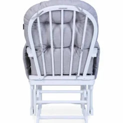 Childhome Fauteuil d'allaitement en hêtre Canva gris et repose pieds