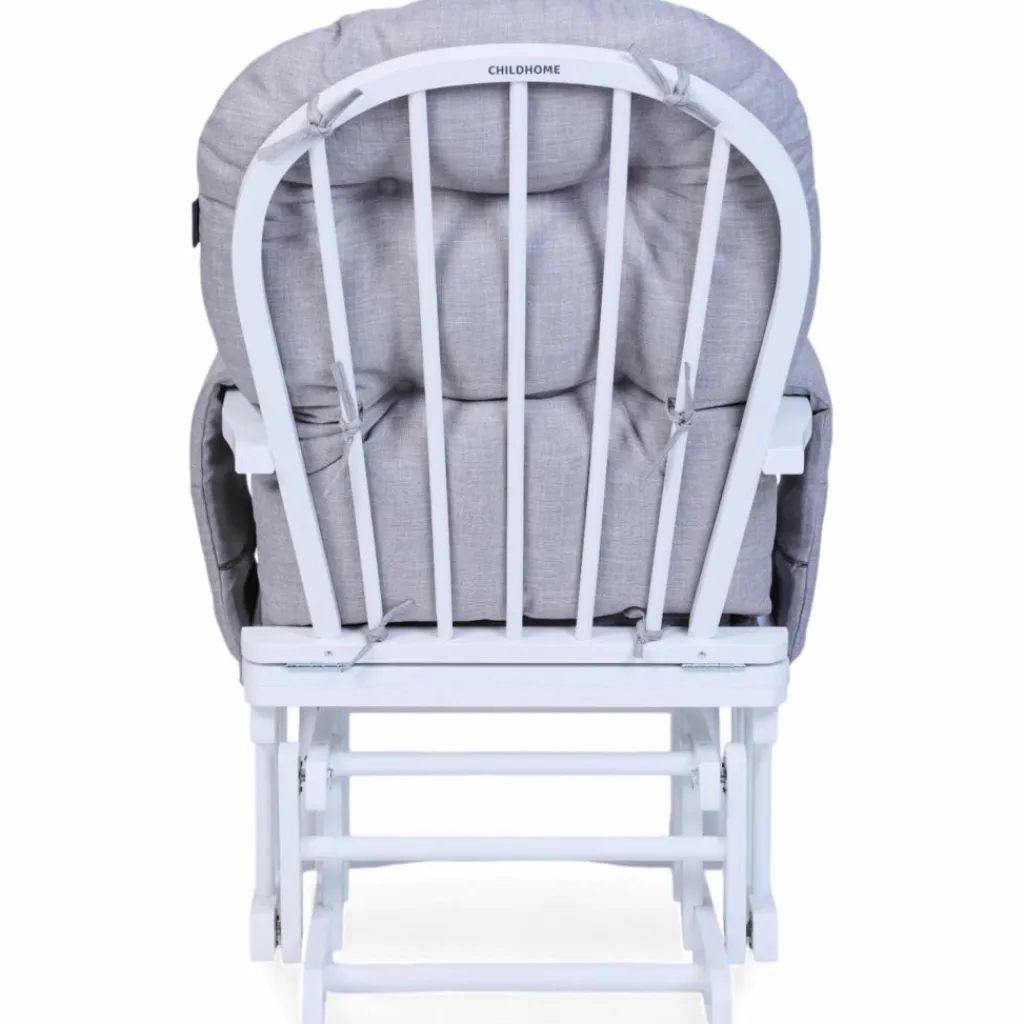 Childhome Fauteuil d'allaitement en hêtre Canva gris et repose pieds