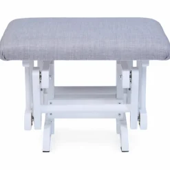 Childhome Fauteuil d'allaitement en hêtre Canva gris et repose pieds